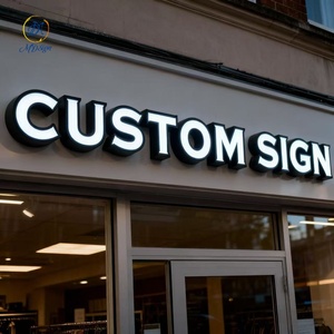 Insegna Luminosa 3D con Lettere LED Giganti, Insegna Personalizzata per Negozi, Logo Aziendale, Insegna Luminosa 3D a Canale Frontale per Esterni - Product Image 1