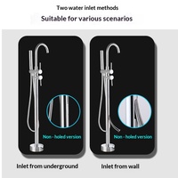 Grifo de Bañera Empotrado de Cobre Pulido Electrochapado con Válvula de Cerámica, Diseño Moderno y Sencillo, para Ducha Caliente