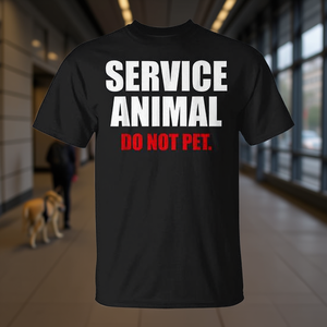 Camiseta de animal de servicio con la inscripción 'No acariciar' para amantes de los animales - Product Image 3