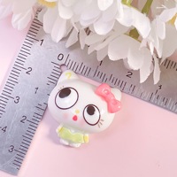 Accessoires décoratifs en résine DIY motif chat expressif, faits main, pour coques de téléphone, pinces à cheveux, accessoires de tête, boucles de chaussures et pendentifs