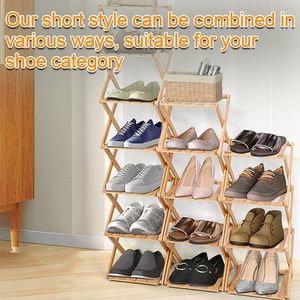 Vendita calda <span class=keywords><strong>scarpiera</strong></span> di bambù piccolo scarpiere strette 4-Tier pieghevole scarpe Organizer scaffale in piedi <span class=keywords><strong>per</strong></span> ingresso corridoio soggiorno - Product Image 2