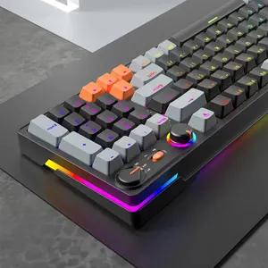 SAMA ultimo effetto RGB tastiere da gioco Bluetooth tastiere meccaniche di tipo C interfaccia tastiera Wireless