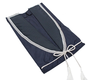 Robe funéraire à col à revers pour hommes, vêtement funéraire de style robe pour adultes décédés, <span class=keywords><strong>tenue</strong></span> de cercueil en satin doux - Product Image 4