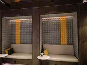 Прямая Продажа с фабрики, звуковая акустическая панель в форме пирамиды, звукопоглощающие звукоизоляционные декоративные панели - Product Image 6