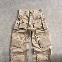 Pantalon cargo camouflage avec logo personnalisé, de haute qualité, lourd, évasé, avec des patchs appliqués, surdimensionné, pantalon de survêtement pour homme