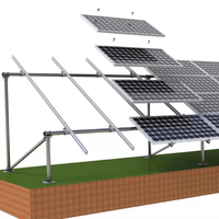 Supports de montage au sol pour panneaux solaires en aluminium, structure de support PV