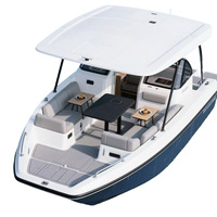 Bateau de loisirs aquatiques, bateau électrique de barbecue pour parc panoramique, bateau de réception pour fêtes et affaires avec auvent, bateau de plaisance