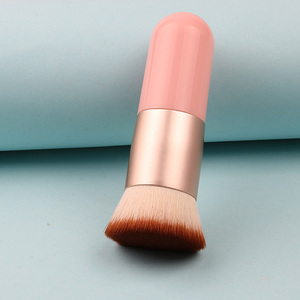 Pinceaux de maquillage portables roses de haute qualité fond de teint en poudre rond unique pinceau Kabuki grands outils de maquillage - Product Image 6