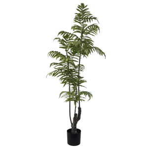 Indoor Artificial Fern <b>Bonsai</b> - Multi-Branch <b>Potted</b> <b>Tree</b> for Home Decor - Product Image 5