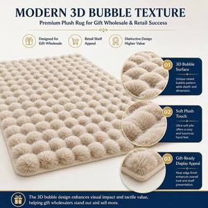 Thick Soft Faux Rabbit Fur Modern Geometric Pattern <strong>Rug</strong> 18 22mm Pile Dense Plush Non Slip Washable - Product Image 5
