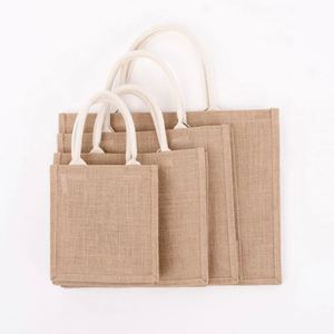 Design Promoting Eco-friendly Large-sized Women's Laminated Jute <b>Beach</b> Bags Jute Shopping Bags and Reusable Jute Bags - Product Image 6