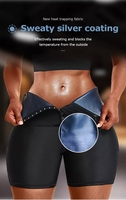 Venta al por mayor moldeador de cuerpo y entrenamiento de motorista mujeres pérdida de peso sudor cintura entrenador leggings sauna pantalón corto