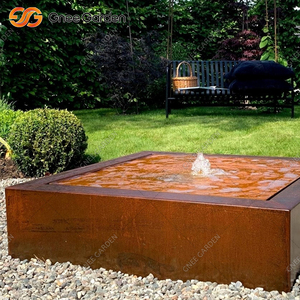 Large Rectangle <b>Outdoor</b> Garden Waterfall Corten Steel Water <b>Fountain</b> Backyard Water Feature Ornament - Product Image 6