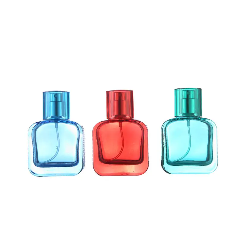 MUB renkli 30ml boş doldurulabilir seyahat cam sprey şişeleri kozmetik konteyner