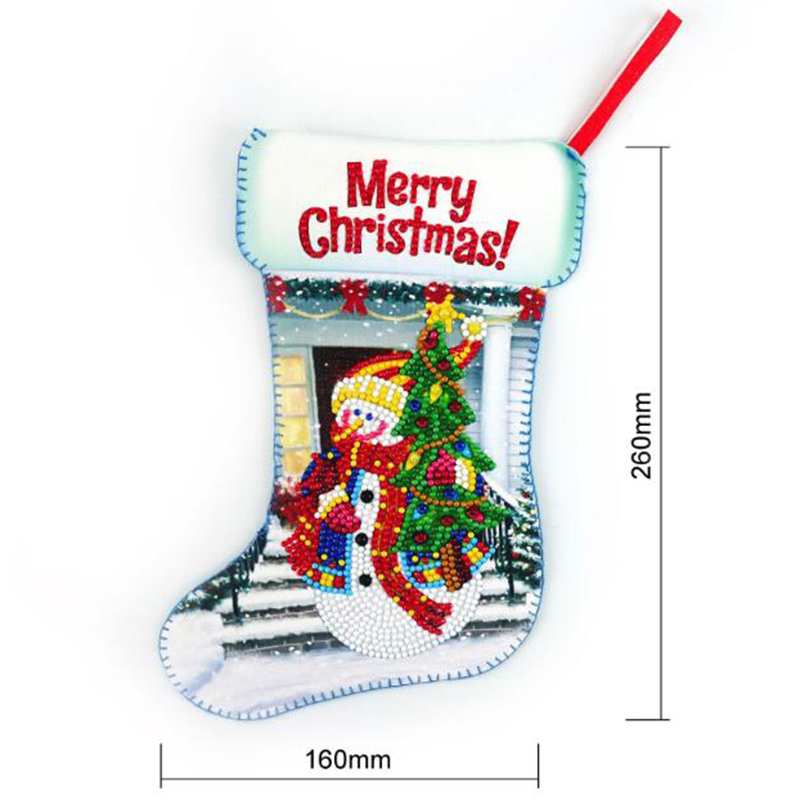 Набор для вышивки стразами «сделай сам», специальная форма, Рождественская Подарочная сумка-носок, Набор для вышивки крестиком