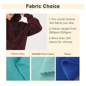 Alta calidad logotipo personalizado bolsillo Unisex talla grande pulóver polar 100 algodón peso pesado Sudadera con capucha chaqueta roja con capucha para hombres - Product Image 2