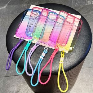 เคสโทรศัพท์มือถือแบบแข็ง PC สีไล่ระดับ ราคาพิเศษ สำหรับ iPhone 17 13 14 15 16ProMax พร้อมสายคล้องไนลอน ป้องกันการกระแทก - Product Image 4