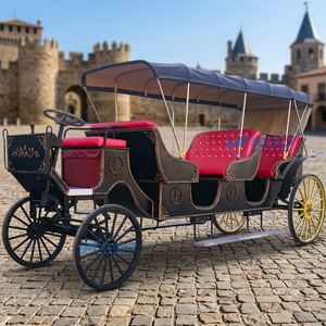 Calèche électrique de tourisme à structure en acier, 4-6 places, couleur personnalisable, décoration de Noël extérieure à vendre - Product Image 1