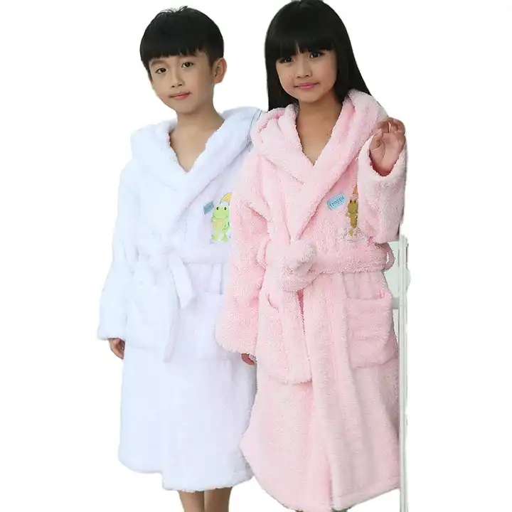 Buy RANGOLI Tonal Bath Robe soft 100% Cotton Kids Hooded Bathrobe with  pockets Aqua | Shoppers Stop