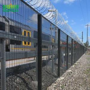 An ninh cao <span class=keywords><strong>358</strong></span> chống leo lên hàng rào Bảng điều khiển sơn tĩnh điện hàn dây lưới cho sân bay & Nhà Tù có tính năng PVC & khung thép - Product Image 3