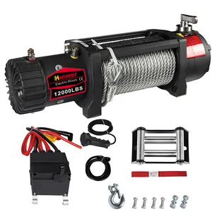 Rts chất lượng tốt DC động cơ 12500 cáp tời 4x4 12V điện 24Volts xe tời 12000lbs cho offroad xe