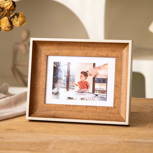 Modern Minimalism 6 Inch Desktop Ornaments Home Decor Retro Wood Light Photo <b>Frame</b> - Product Image 3