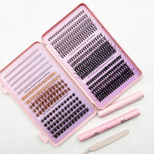 批发个人睫毛簇睫毛延伸3d蓬松仿水貂diy睫毛延伸套件预切割段睫毛簇睫毛 - Product Image 2