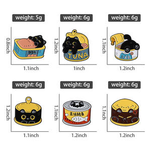 2-7 pçs/set Gato Bonito Panda Esmalte Broche Japonês Anime Personagem De Metal Emblema Lapela Pin - Product Image 2