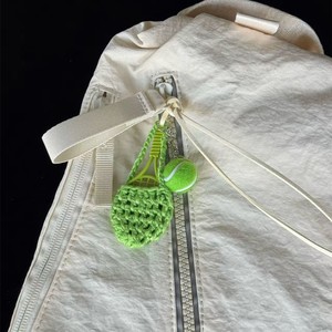 Colgante de bolso de tenis miniatura hecho a mano por Binhan, adorno de coche de aleación rosa para decoración de interiores - Product Image 3