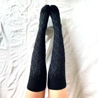 Femme hiver automne personnalisé sur le genou femmes Long Legging cuisse haute femmes Slouch chaussettes