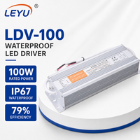 Alimentation LED étanche IP67 100W 12V 8.3A avec boîtier en aluminium, driver LED à tension constante pour aménagement paysager extérieur