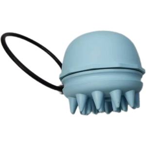 Brosse de massage capillaire personnalisée avec logo, brosse à cheveux sans fil en silicone pour le cuir chevelu, brosse à shampooing - Product Image 1