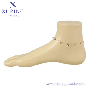 T000753258 Joyería XUPING, <span class=keywords><strong>Tobillera</strong></span> de Acero Inoxidable Trenzado Dorado, Estilo Simple y Lujoso, Color Oro 14K - Product Image 6