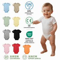 Combinaison bébé en coton à manches courtes, barboteuse douce pour nouveau-né, logo personnalisé, vente en gros OEM ODM, vêtements pour bébés en vrac