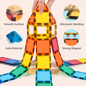 Ensemble de blocs de construction très vendus, jouets éducatifs, tuiles magnétiques colorées - Product Image 5