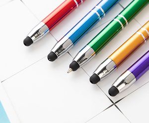 Promotional Multi-Color Aluminum Metal Ballpoint <b>Pen</b> With Tip Touch Customized Logo Stylus for Table Ball Point Printing - Product Image 2