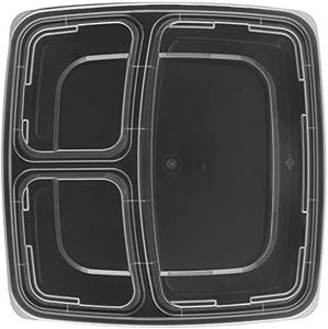 Boîte Bento jetable en plastique PP pour micro-ondes, 500ml, 700ml, 1000ml, avec 1, 2, 3, 4 ou 5 compartiments, pour plats congelés - Product Image 2