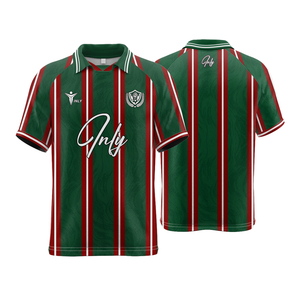 Kaos Retro sepak bola profesional pria, pakaian sepak bola bahan jala Vintage - Product Image 3
