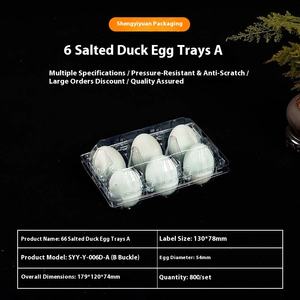 Profession elle transparente 6-Loch-<span class=keywords><strong>PET</strong></span>-Kunststoffschale zur Aufbewahrung von gesalzenem Entenei - Product Image 5