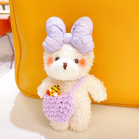 Porte-clés Pendentif Ours Papillon en Peluche Mignon, Créatif et Tendance, pour Couples, Idéal pour Accrocher et Exposer