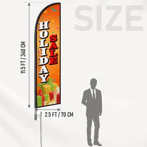 ธงขนนกคุณภาพสูงขนาด 2.5*11.5 ฟุต ลดราคาช่วงเทศกาล เหมาะสำหรับงานปาร์ตี้ริมชายหาดและการโฆษณาประชาสัมพันธ์ - Product Image 3