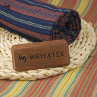 Tissu pour robe chemise et pantalon, texture personnalisée, dobby jacquard, coton orange, rayures colorées vives, fil teint