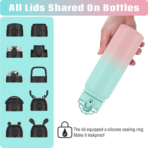 Customized Gradual Stainless Steel Double Wall Insulated Vacuum <b>Flask</b> Powder Coated Metal Water Bottle - Product Image 3