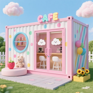 Quiosco de café 2025, cabina de boletos para exteriores, Casa de Guardia, caja de centinela, cabina de seguridad de <span class=keywords><strong>cocina</strong></span> con baño, casa de oficina para Filipinas - Product Image 3