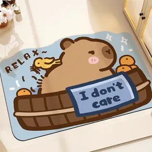 קריקטורה מודרנית kiphala diatom בוץ מחצלת מחצלת ללא החלקה הביתה שימוש סיליקון דלת מחצלת ושטיח שירותים - Product Image 6