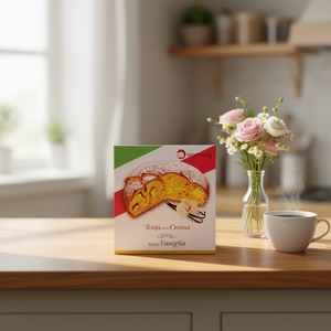 MARTINIG G.600X12 Fresh Cream Round <b>Boxed</b> <b>Cake</b> Dessert with Vanilla Bean & Flower Room Temperature <b>Storage</b> - Product Image 3