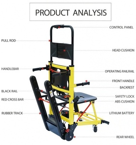 รถเข็นไฟฟ้าพับได้น้ำหนักเบาสำหรับขึ้นบันไดแบบพกพาพร้อมแบตเตอรี่ลิเธียม - Product Image 2
