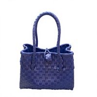 Sac fourre-tout en plastique tissé fait main, écologique, imperméable, pour le marché, les courses, sac à main personnalisé, panier de plage d'été pour femmes