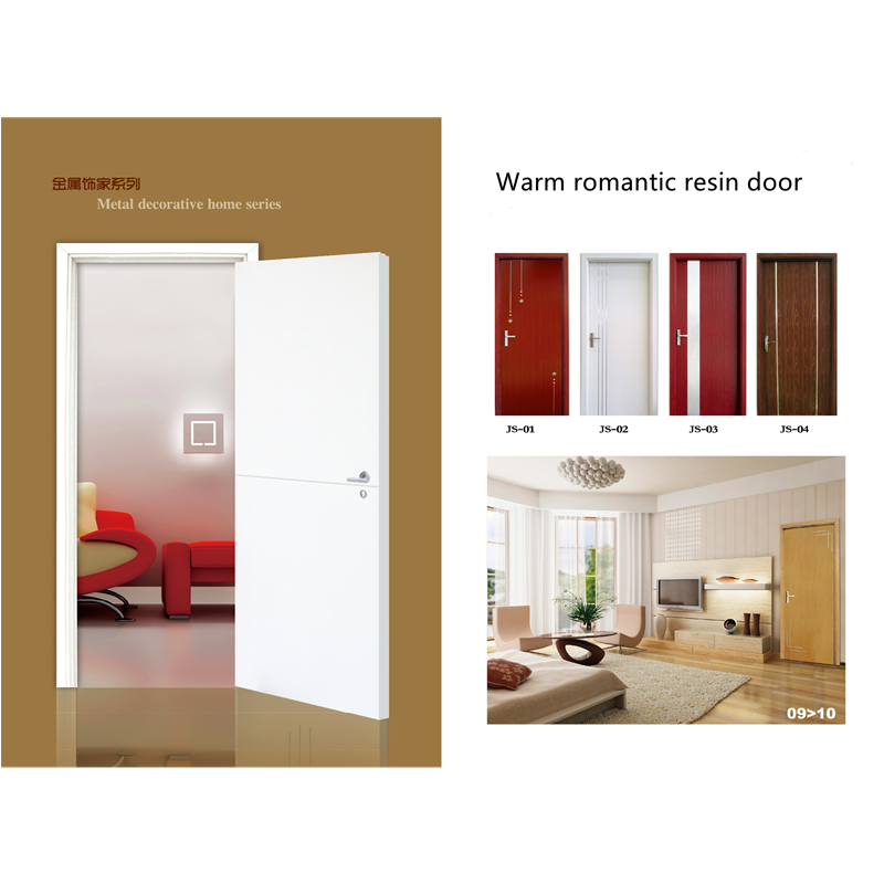 PVC cheap resin door made in China bathroom door