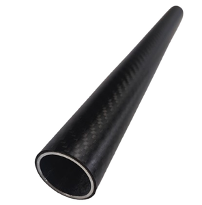 Tube en aluminium recouvert de fibre de carbone, finition brillante ou mate, tissé sergé, pour connexion métallique de mât de drapeau télescopique, léger et haute résistance - Product Image 5